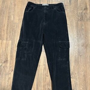 Frosted black cargo pants